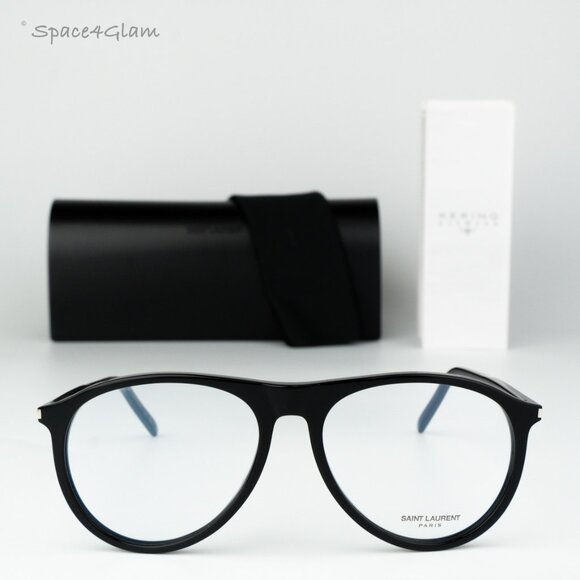 Saint Laurent Men Eyeglasses Black Demo Pilot SL667OPT 001 BRAND NEW - Picture 1 of 10